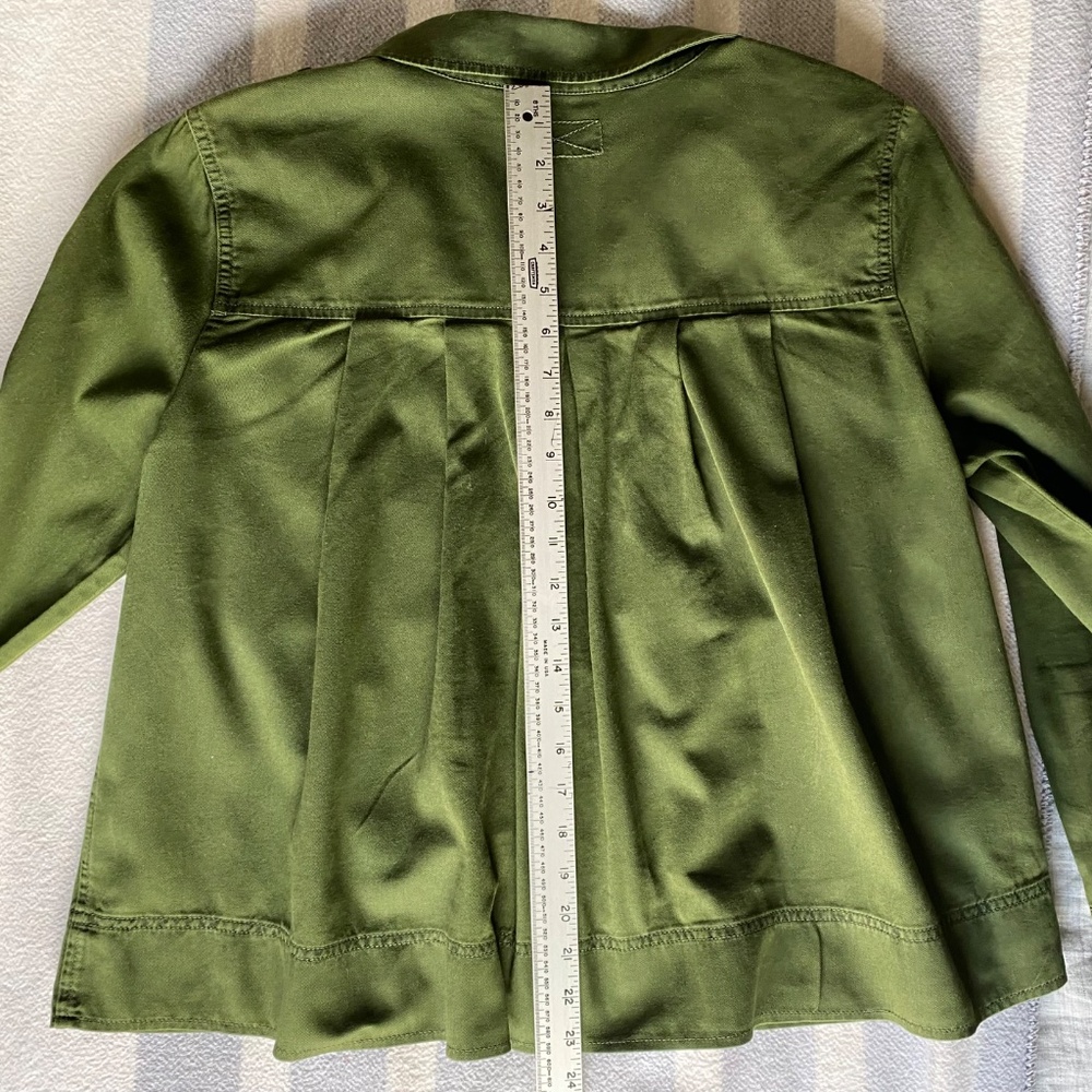 J. Crew green twill utility short swing field jacket Size M - Picture 10 of 13